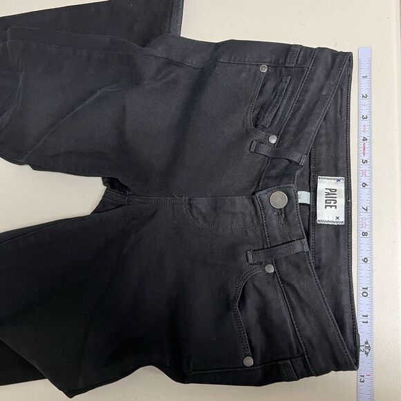 Paige Verdugo Ultra Skinny Jeans Size 24 Black Shadow Low Rise Casual Denim USA - Picture 11 of 14
